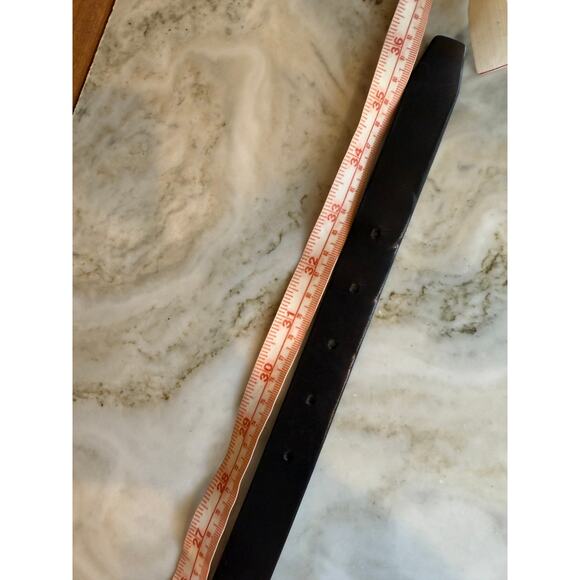 J Crew Genuine Leather Triple Ring Edgy Belt Black - Picture 6 of 6